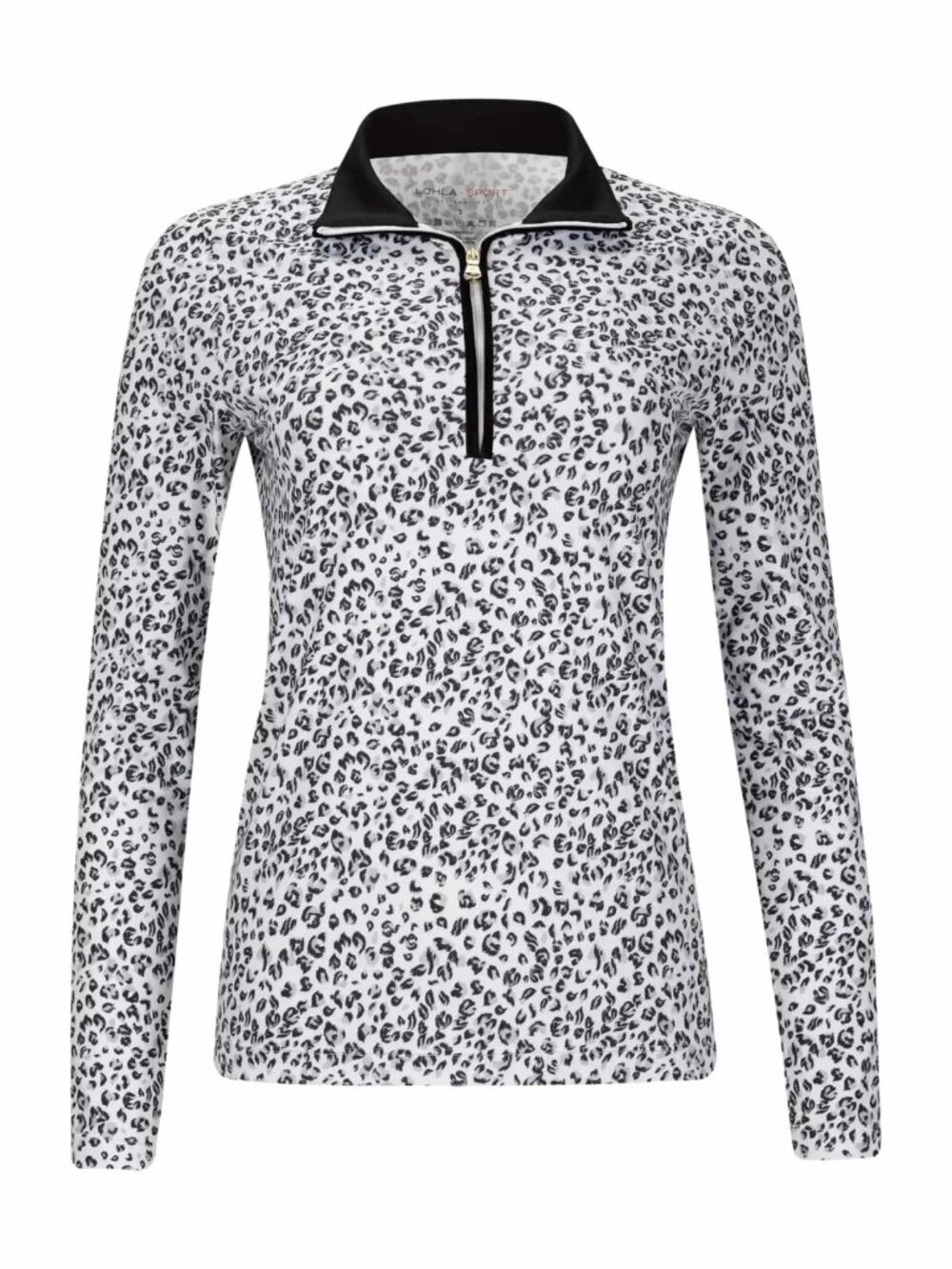 LOHLA SPORT Remi Leopard Quarter-Zip Golf Top Size S NWT